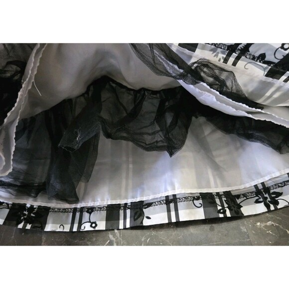 Rare Editions Dress Girls Size 6 Plaid With Black Velvet & Red Silk Bow Holiday - Picture 8 of 10